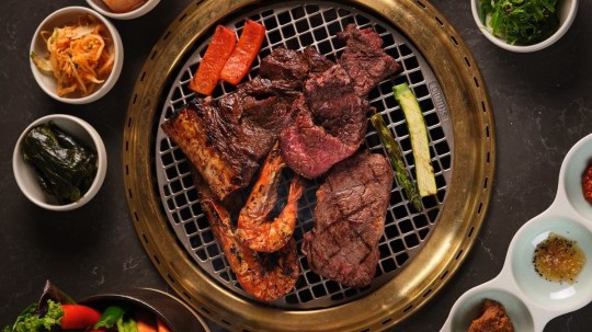 steak and other food from korean grill kensington
