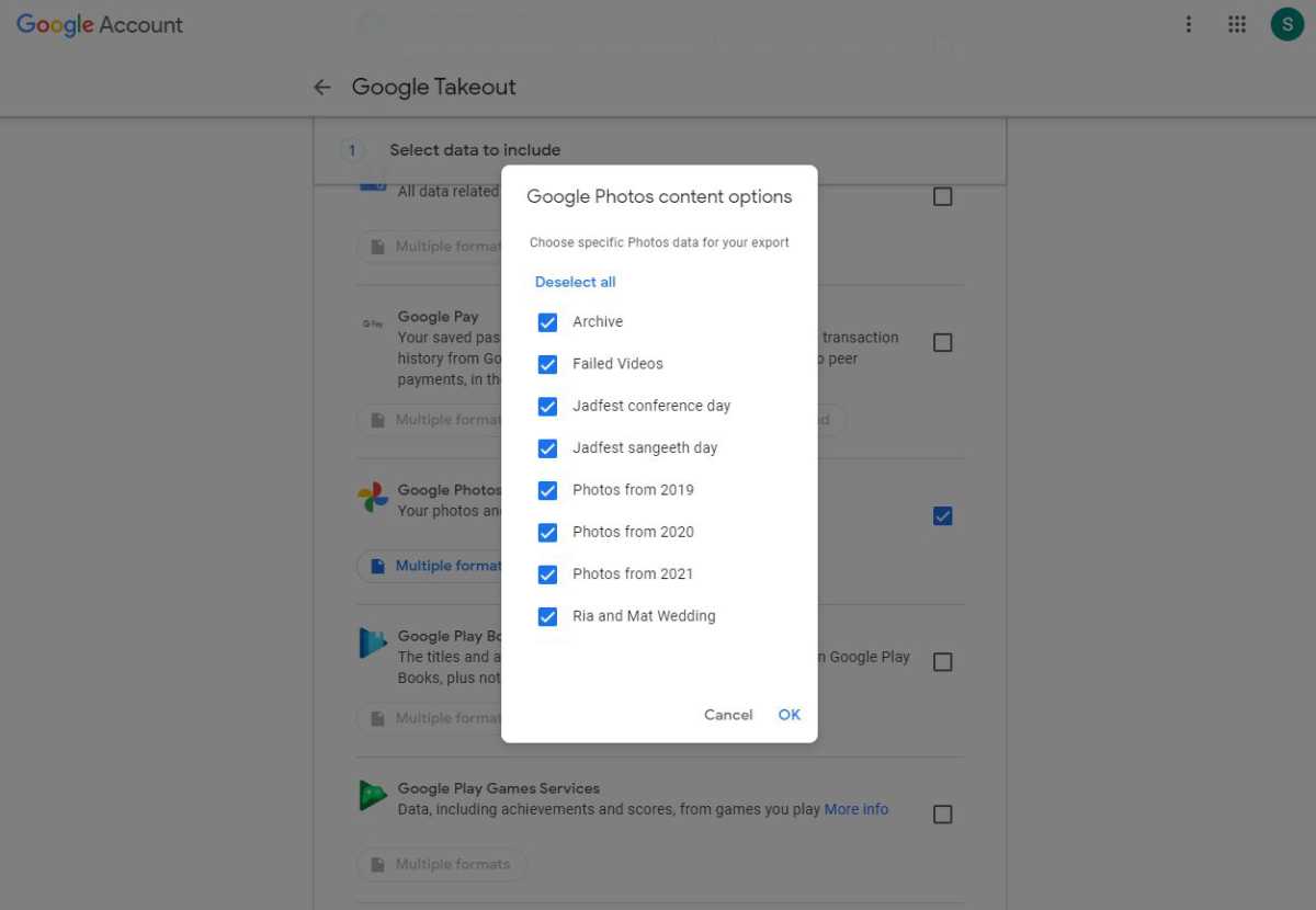 How to download all from Google Photos - step 3