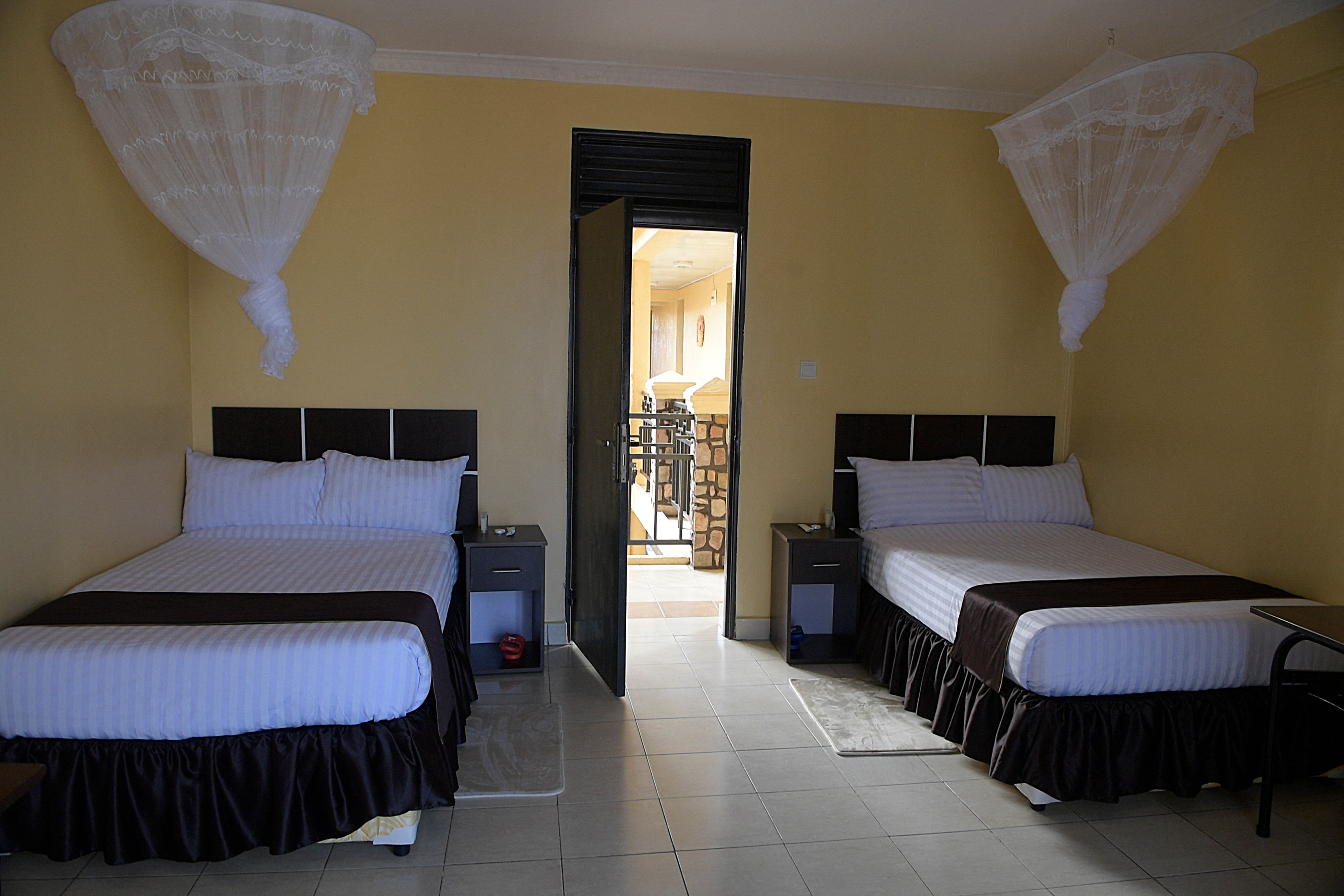 A room in the hostel for deported migrants