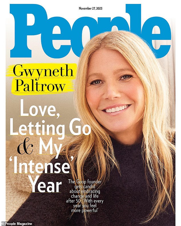 Cover girl: Gwyneth Paltrow is releasing a new skincare line called good.clean.goop which is being sold at Target and on Amazon, and talked to People to promote it