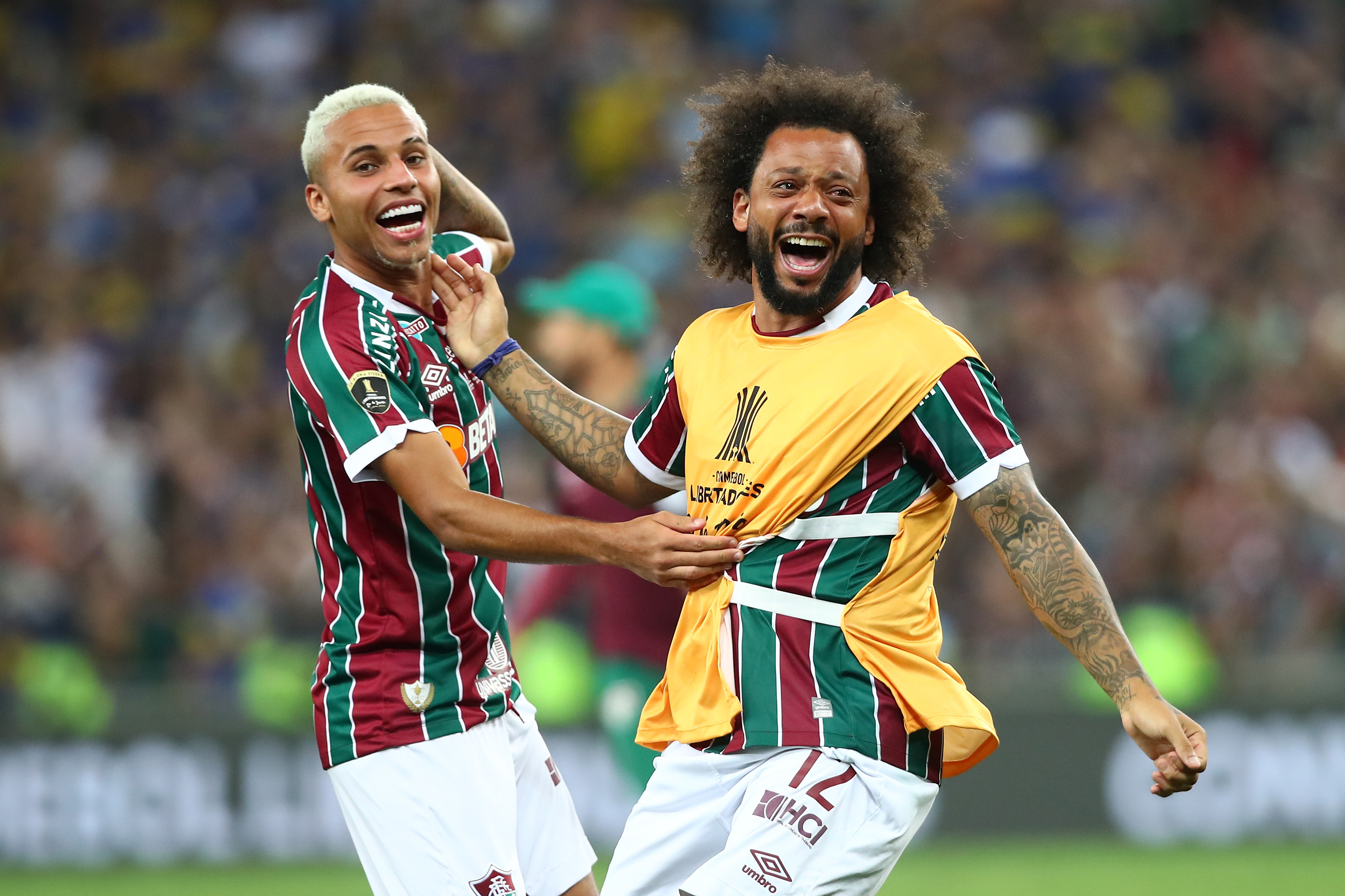 Marcelo was overcome with emotion after helping Fluminense win their first ever Copa Libertadores title