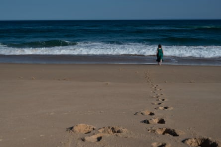 Anne McCrea, walking along the Worimi coastline, in NSW
